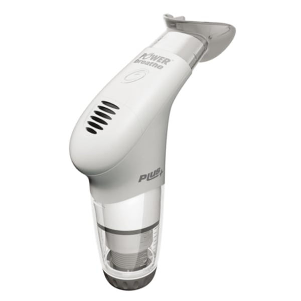 POWERbreathe Medic Plus: New, more ergonomic design, with better ventilatory efficiency and lighter.